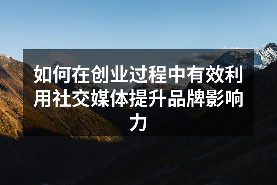 社交媒体作为品牌传播的重要工具